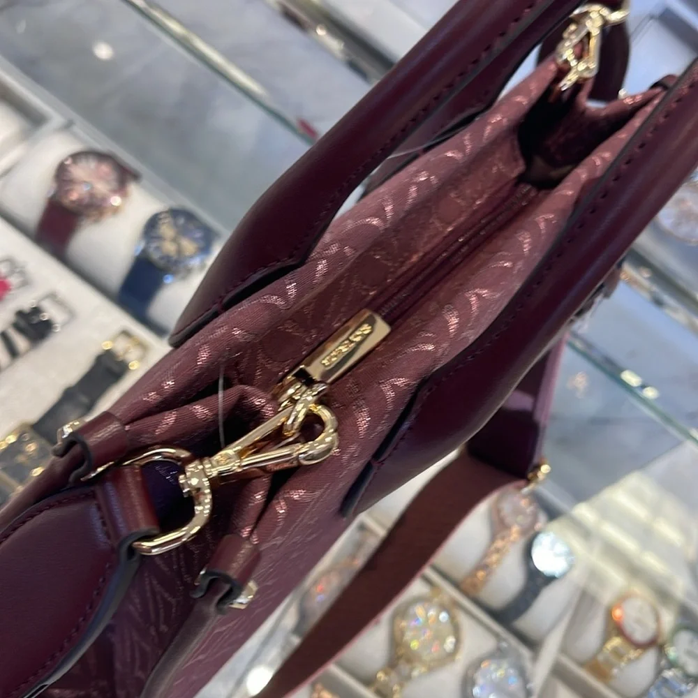 Michael Kors Mirella Small Metallic Logo Jacquard Crossbody Bag
Oxblood Multi - Picture 14 of 16